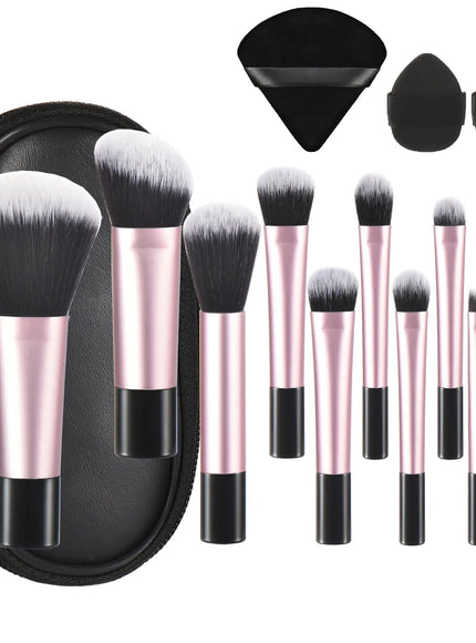 KissICON 14 PCS 3 KissIcon 10 Color Mini Makeup Brush Set Portable