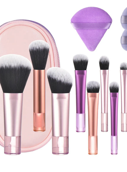 KissICON 14 PCS KissIcon 10 Color Mini Makeup Brush Set Portable