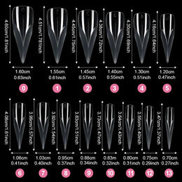 KissICON 140pcs 💋 140Pcs 3D False Nails Extension Tips Bendable