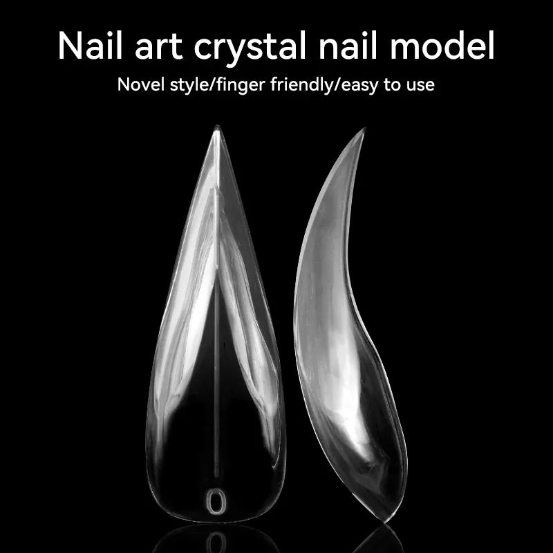 KissICON 140pcs 💋 140Pcs 3D False Nails Extension Tips Bendable