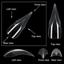 KissICON 140pcs 💋 140Pcs 3D False Nails Extension Tips Bendable