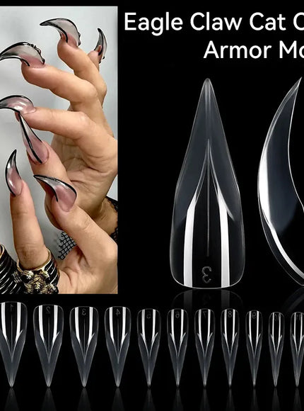 KissICON 140pcs 💋 140Pcs 3D False Nails Extension Tips Bendable
