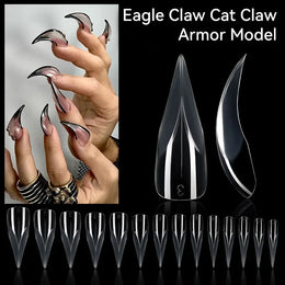 KissICON 140pcs 💋 140Pcs 3D False Nails Extension Tips Bendable