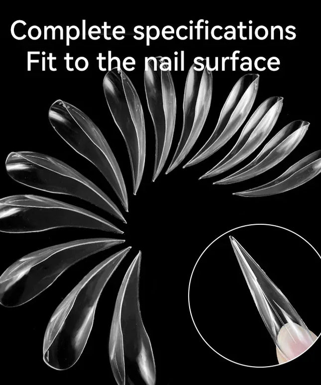 KissICON 140pcs 💋 140Pcs 3D False Nails Extension Tips Bendable