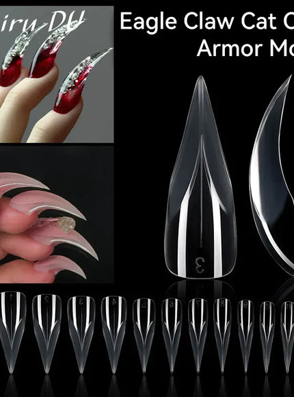KissICON 140pcs 💋 140Pcs 3D False Nails Extension Tips Bendable