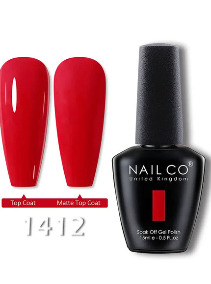 KissICON 1412 💋 Nailco 15ml Translucent Gel Polish-Natural Resin Formula