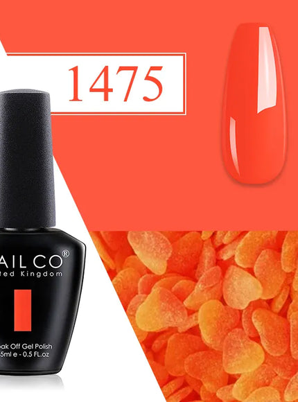 KissICON 1475 💋 Nailco Red Gel Polish - Lasting Soak