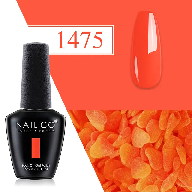 KissICON 1475 💋 Nailco Red Gel Polish - Lasting Soak