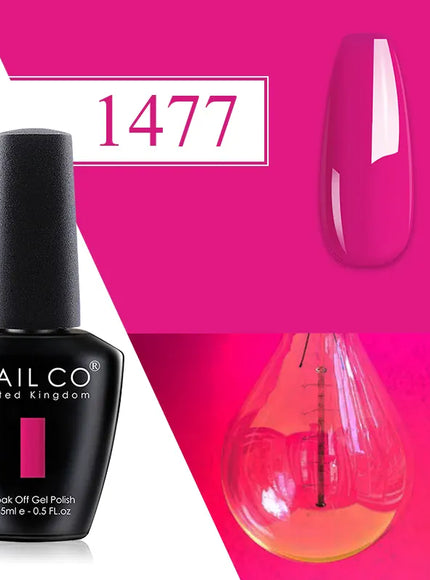 KissICON 1477 💋 Nailco Red Gel Polish - Lasting Soak