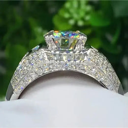 KissICON 14K Gold 3 Carats Diamond Ring for Men Rock 14k Gold Jewelry Anillo Esmaltado Silver 925 Jewelry Bague Diamant Bizuteria Rings