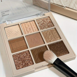 KissICON #15 Brown Eyeshadow Palette Nine Color Matte Shimmer Lasting