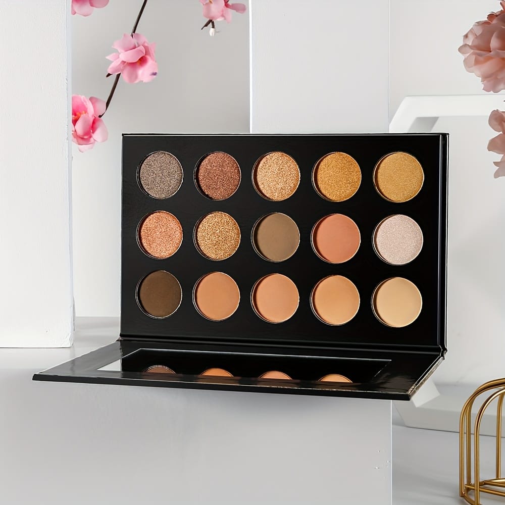 KissICON 15-color crocodile skin contour pal Natural Matte 15color Contour Highlight Palette