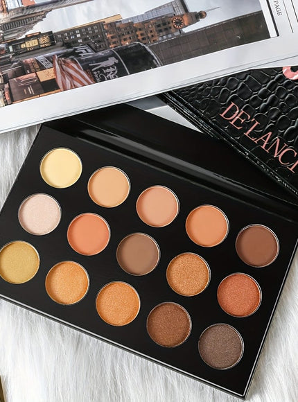 KissICON 15-color crocodile skin contour pal Natural Matte 15color Contour Highlight Palette