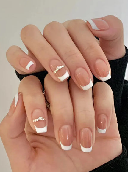 KissICON 15 KissIcon False Nail Full Cover Pink Glitter Nails