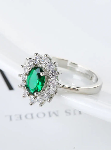 KissICON 15 / resizable Kissicon Lady Blue Crystal Bridal Ring –