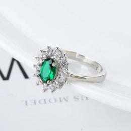 KissICON 15 / resizable Kissicon Lady Blue Crystal Bridal Ring –