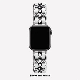 KissICON 15 Silver White / Series10-11 42mm Women Metal Strap for Apple Watch Band 10 9 8 Ultra 46mm 42mm 49mm 7 SE 6 5 41mm 45mm 44/40mm Lady Gold Steel Bracelet Wristband