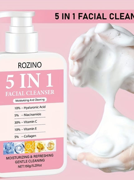 KissICON 150g Fiveinone Hyaluronic Acid Cleanser Smooth Bright