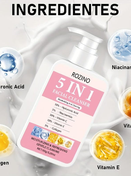 KissICON 150g Fiveinone Hyaluronic Acid Cleanser Smooth Bright