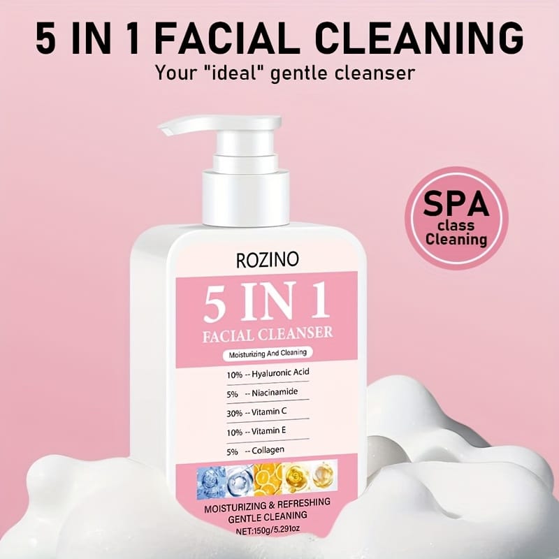 KissICON 150g Fiveinone Hyaluronic Acid Cleanser Smooth Bright