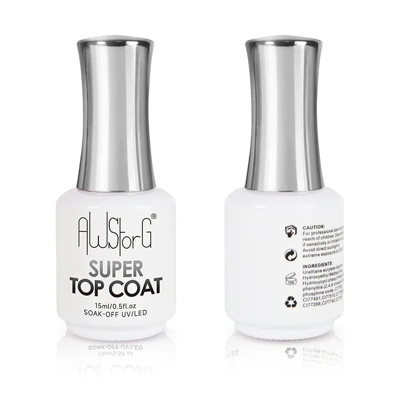 KissICON 15ml Super Top Coat KissIcon AWStorG 15ml Super Top Coat Varnish -