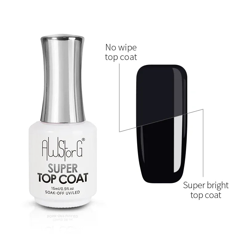 KissICON 15ml Super Top Coat KissIcon AWStorG 15ml Super Top Coat Varnish -
