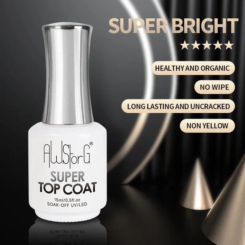 KissICON 15ml Super Top Coat KissIcon AWStorG 15ml Super Top Coat Varnish -