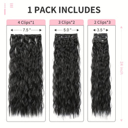 KissICON 16 Black Clips For Synthetic Curls - Soft