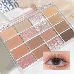 KissICON 💋 16 Color Eyeshadow Matte Pearl Earth Tones