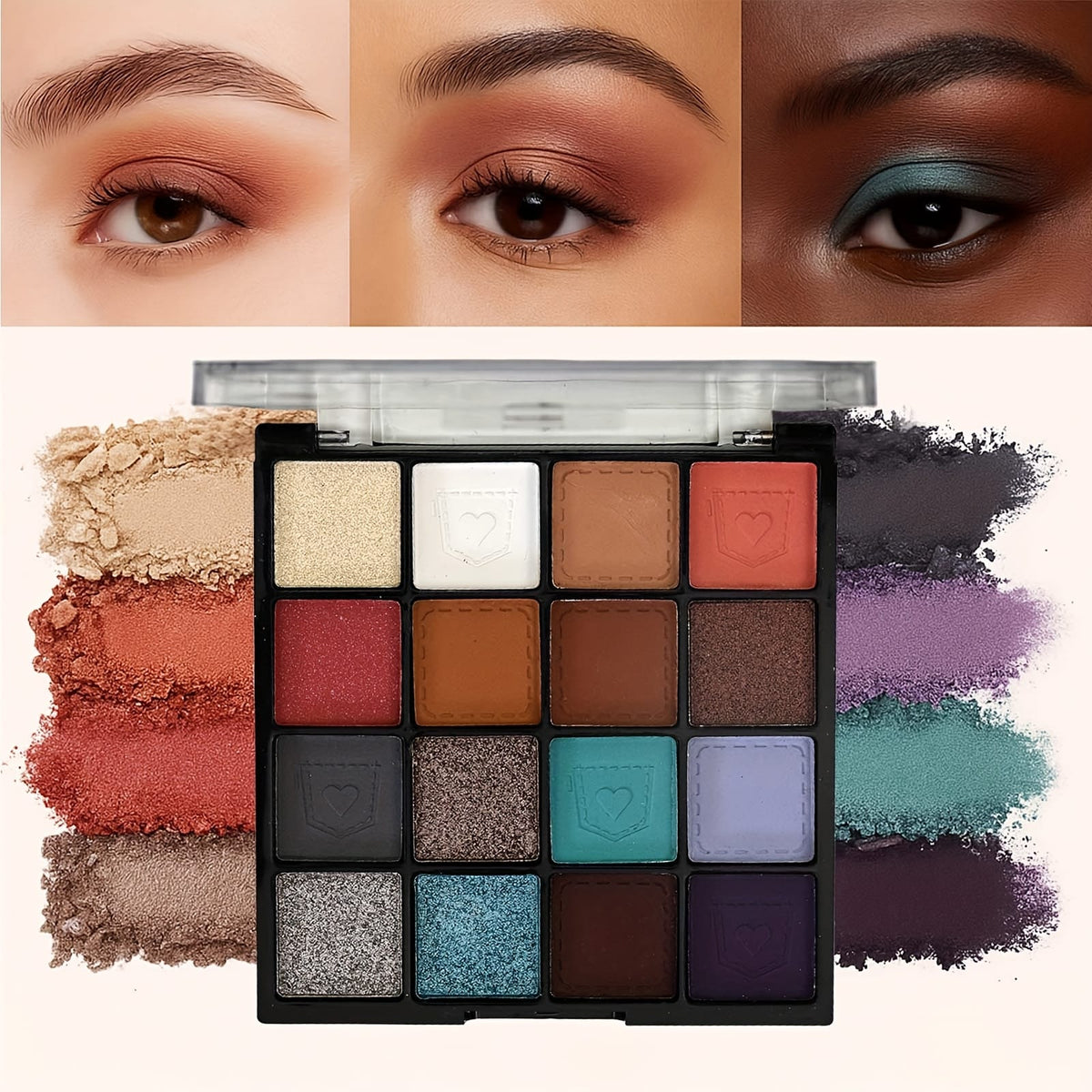 KissICON 16 Colors Kapeine 16color Blendable Eyeshadow Palette