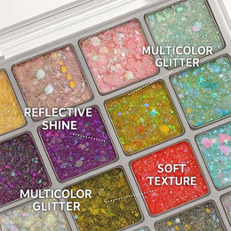 KissICON 16 Colors Kapeine 16color Glitter Palette Shine On
