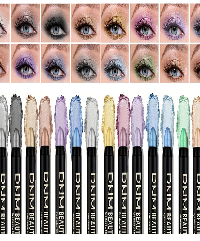 KissICON 💋 16 Colors Pearlescent Eyeliner - Glitter Waterproof