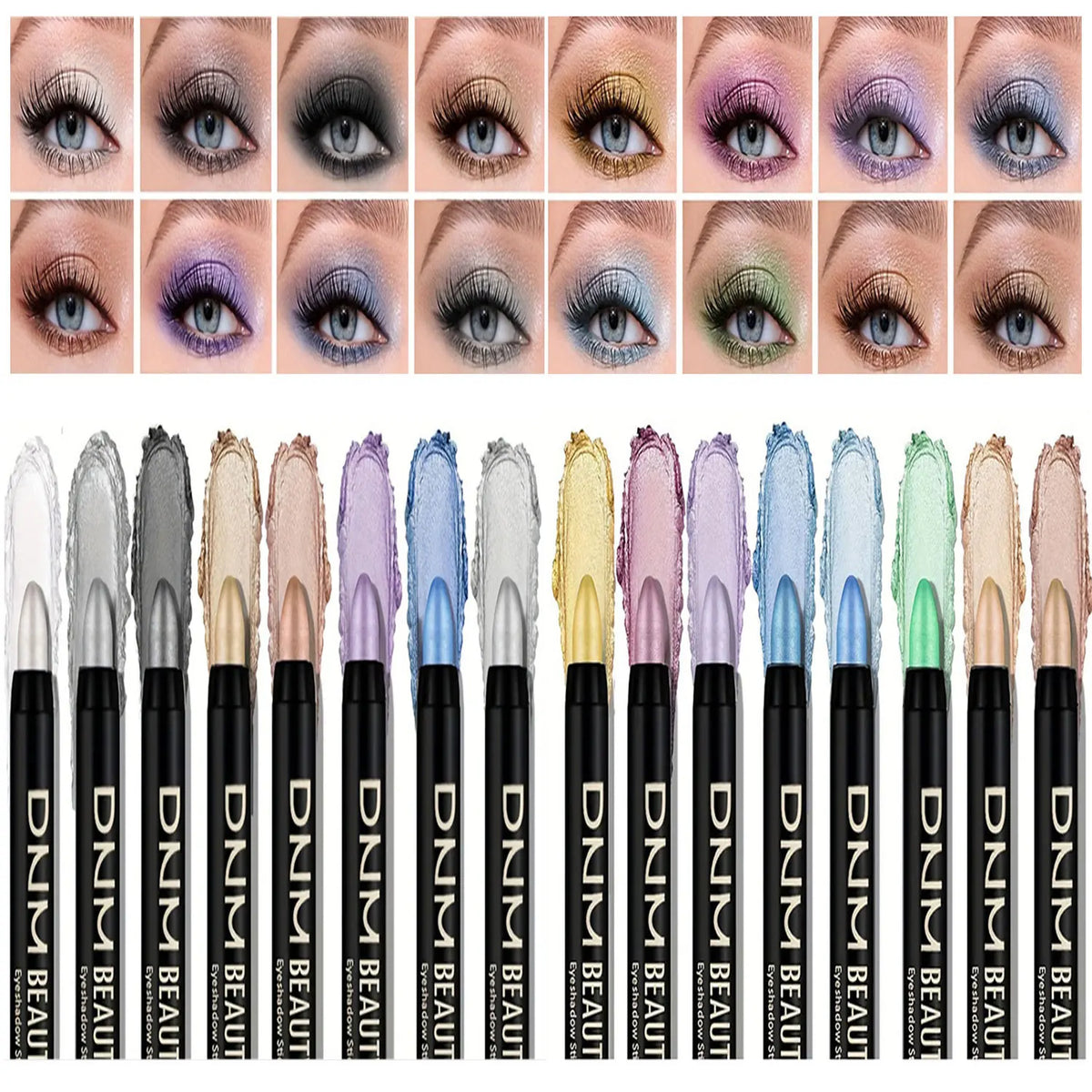 KissICON 💋 16 Colors Pearlescent Eyeliner - Glitter Waterproof