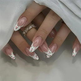 KissICON 16 KissIcon False Nails Press On Almond Flower Bow