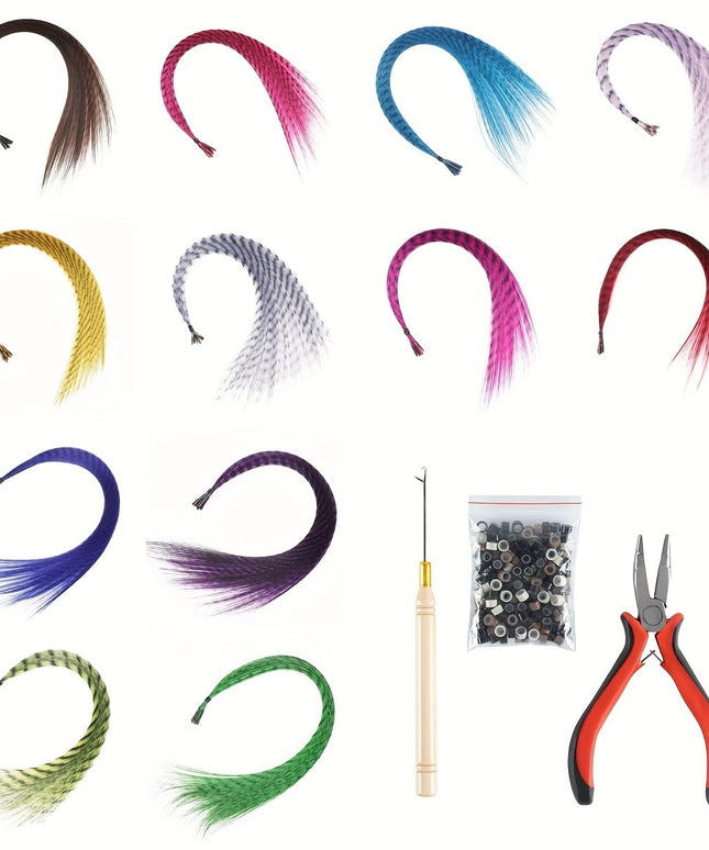 KissICON 16inch / 12 COLORS Kissicon Colorful Hair Extensions 60pcs Set – 12 Colors