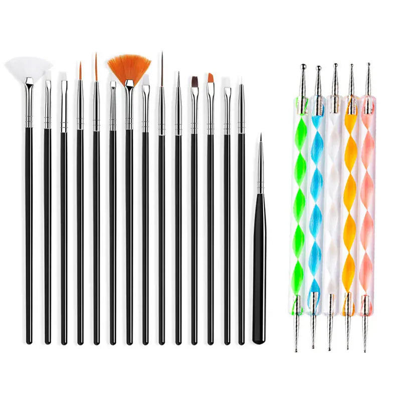 KissICON 17 KissIcon Nail Art Brush Set - Multi Tool