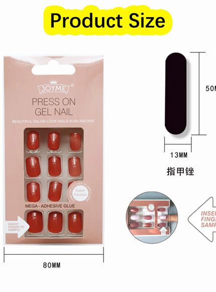 KissICON 17 KissIcon Press On Nails Square Head Full Cover