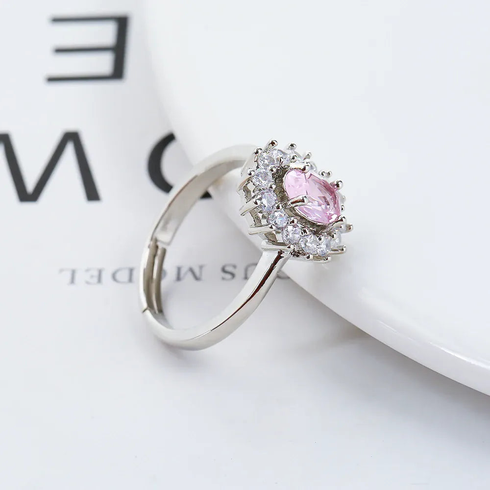 KissICON 17 / resizable Kissicon Lady Blue Crystal Bridal Ring –