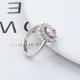 KissICON 17 / resizable Kissicon Lady Blue Crystal Bridal Ring –