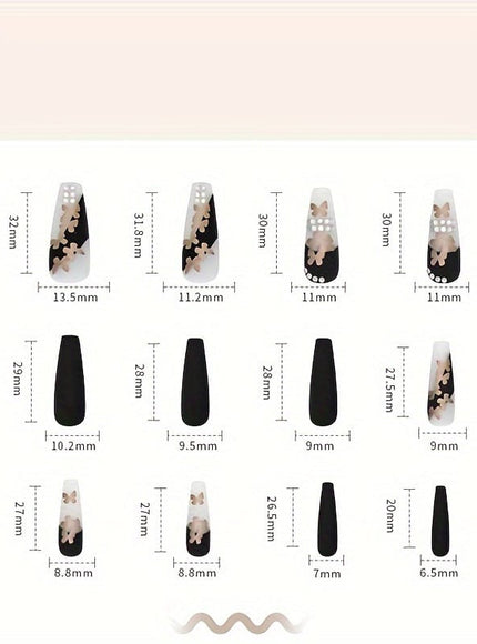 KissIcon Christmas Press On Nails Coffin Red Green
