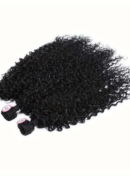 KissIcon 3 Packs Afro Curly Extensions Closure -