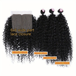 KissICON KissIcon 3 Packs Afro Curly Extensions Closure -