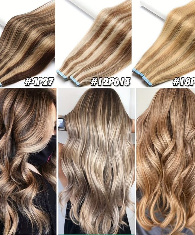 KissIcon Remy Tape In Hair Extensions 40Pcs 100g