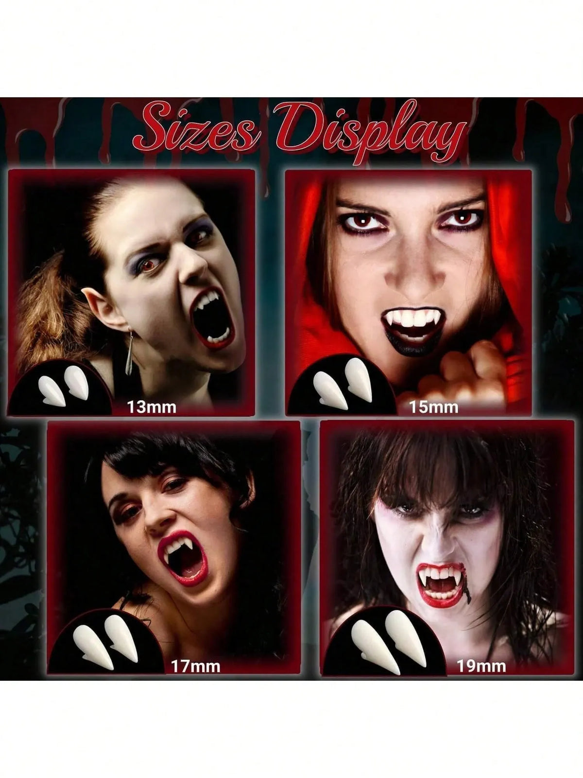 KissICON Vampire Fangs, Realistic Vampire Teeth Accessories For Halloween, Halloween Fake Teeth, Unisex Vampire Costume Props, Halloween Party Makeup And Outfit Decoration Supplies, Halloween Gifts, Halloween Costume, Halloween Deorations, Halloween, Halloween Par