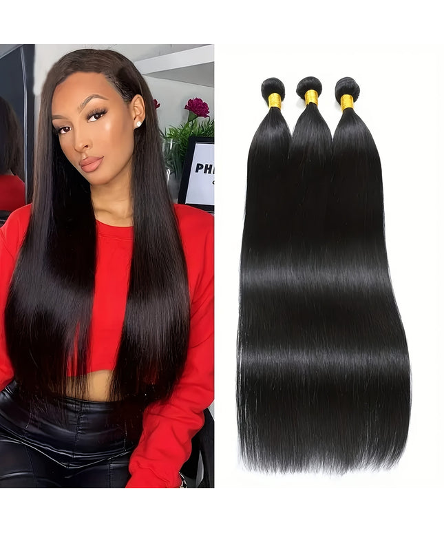 KissIcon Brazilian Straight Hair 3 Bundles Virgin Hair