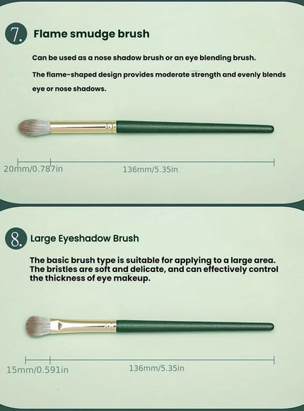 KissICON 17pc Green Pro Makeup Brush Set – W Storage