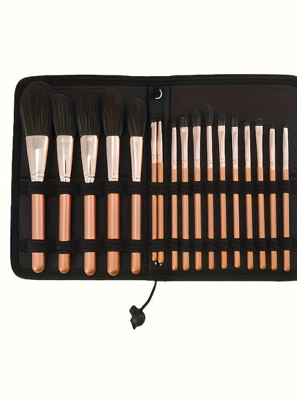KissICON 17piece Maple Leaf Red Makeup Brush Set