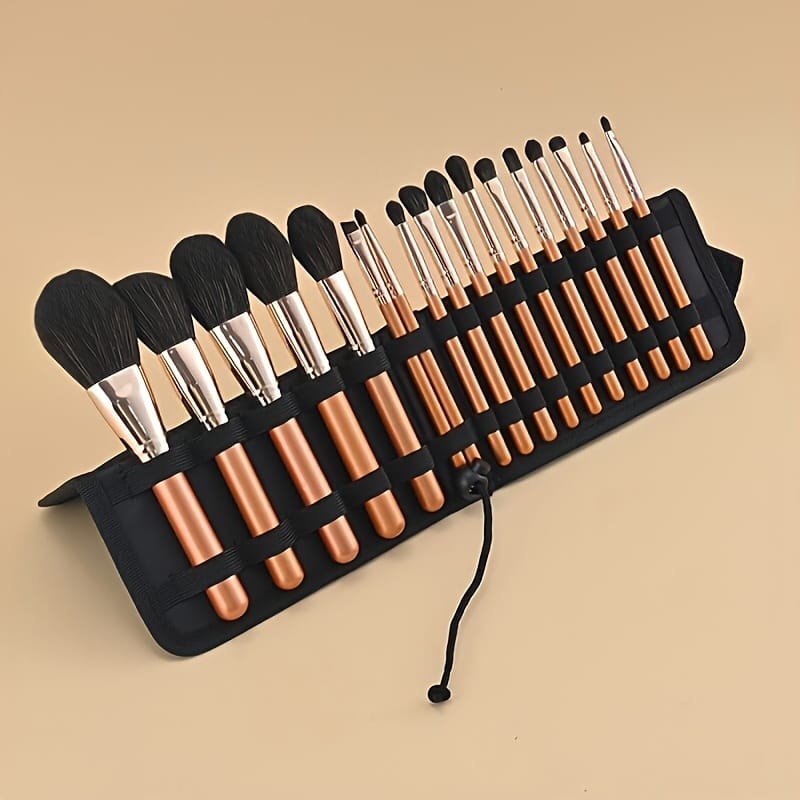 KissICON 17piece Maple Leaf Red Makeup Brush Set