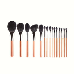 KissICON 17piece Maple Leaf Red Makeup Brush Set
