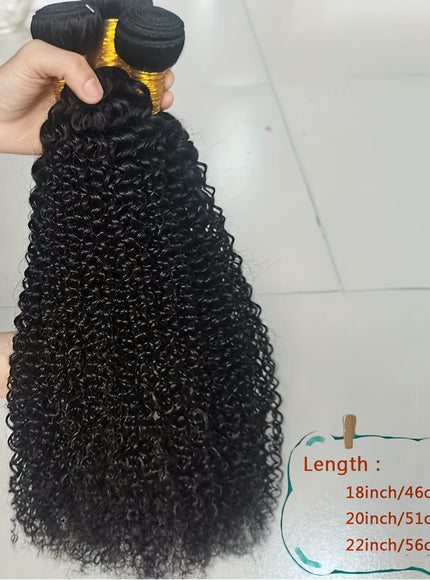 KissICON 18 20 22 / Natural Black KissIcon Kinky Curly 3 Bundles 10A Brazilian Remy